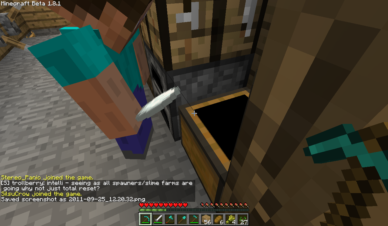 Thejake2000 looking in one of our chests.