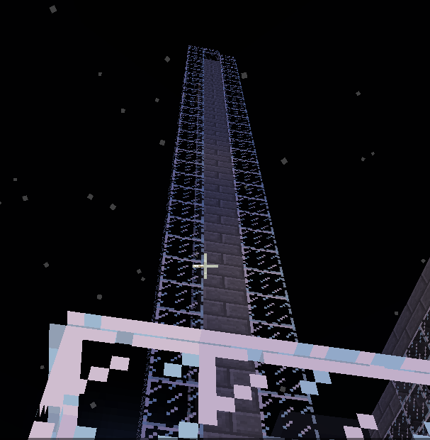 Looking up at the jump.