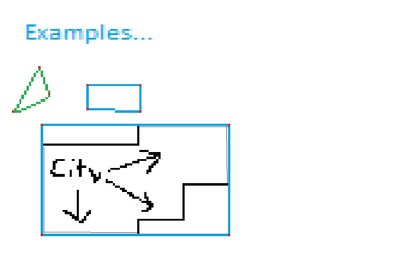 Red blocks indicate the blocks that you place, blue/green lines indicate the calculated paths.