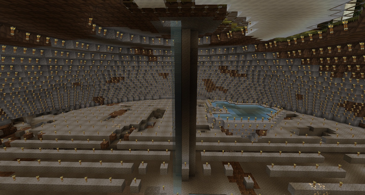 And yes, that is a flying underground pond.