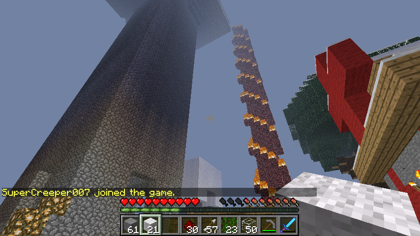 ShadowOfCaboose's tower and my NetherTower