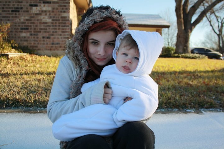 My sister with my little brother