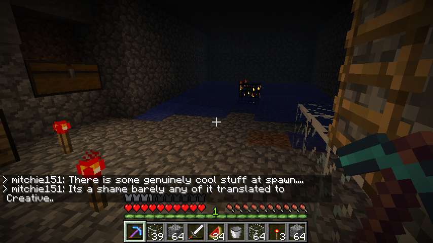 The one in view is the zombie spawner. Skeletons spawn further back and come around the glass