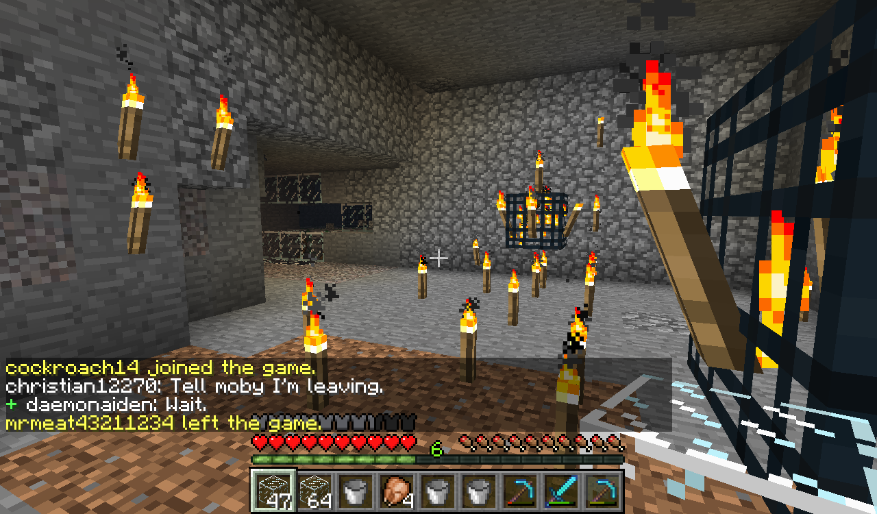 look through glass to see 3rd spawner