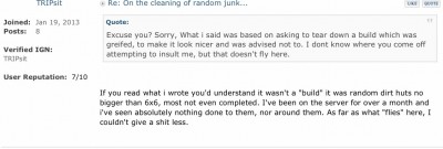 Last sentence contains swearing
