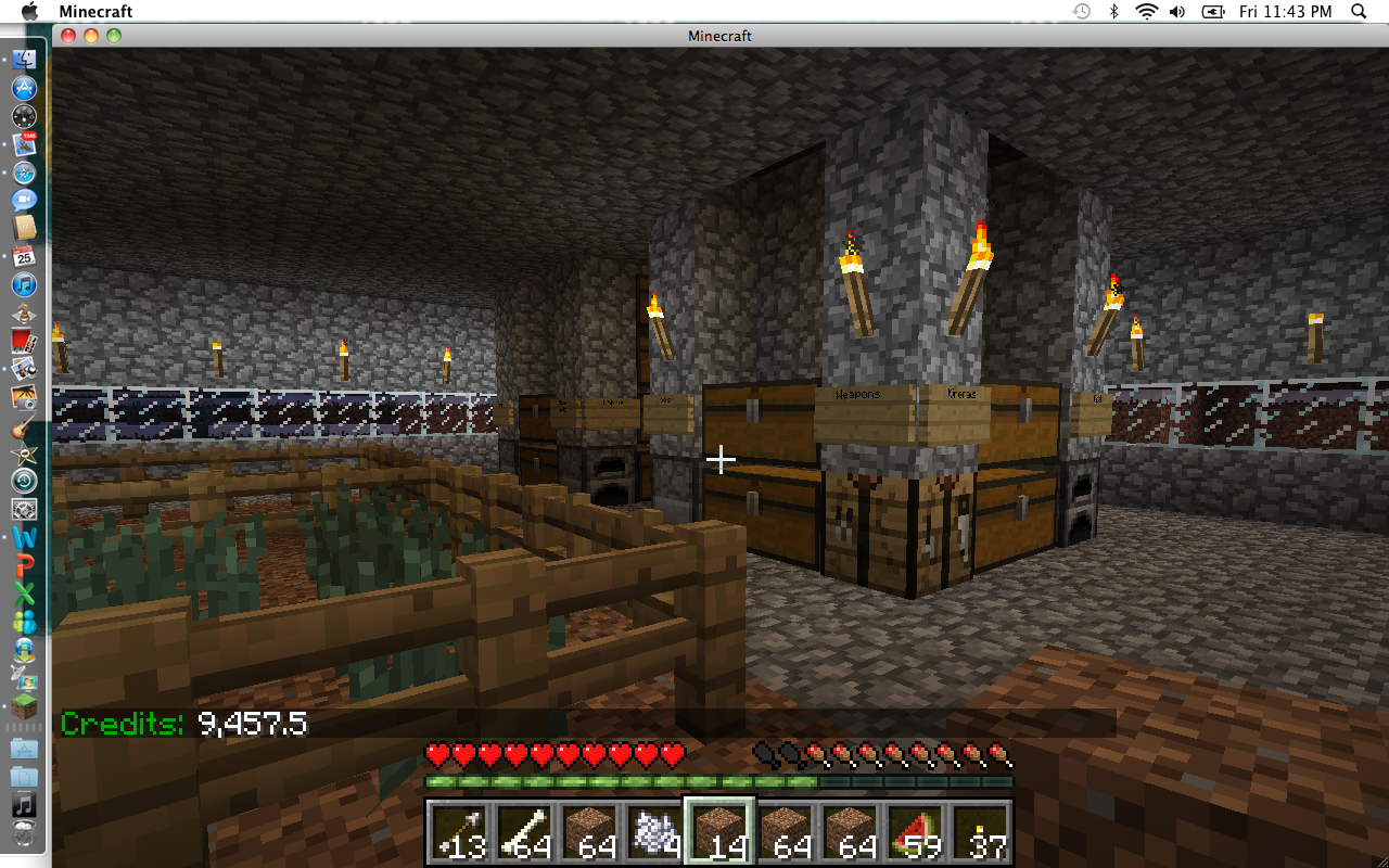 The Stash (I used to have animals, but someone broke in and killed them :(.  If you have a good way of protecting domesticated animals, please contact me!