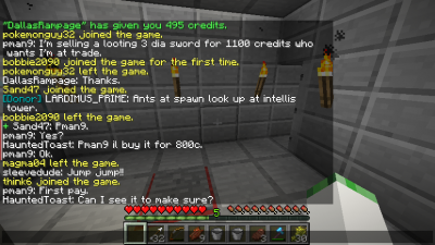 This picture shows the confirmation between Pman9 and me. Also you can see Sand47 talking to Pman9.
