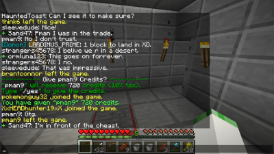 This picture shows me playing the 800c, and Pman9 saying gtg. Also in my inventory, the box is blank. This shows that I didn't get the sword.
