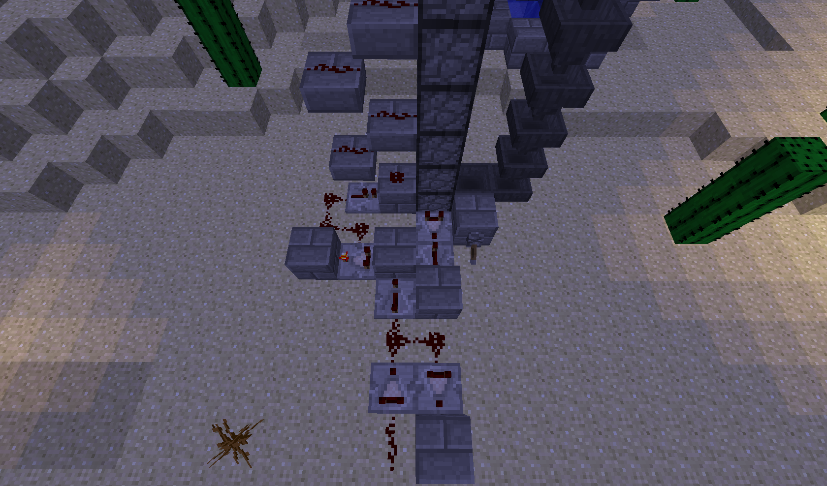 Ignore the lever and hoppers; they were just used to feed the items back into the bottom for testing.