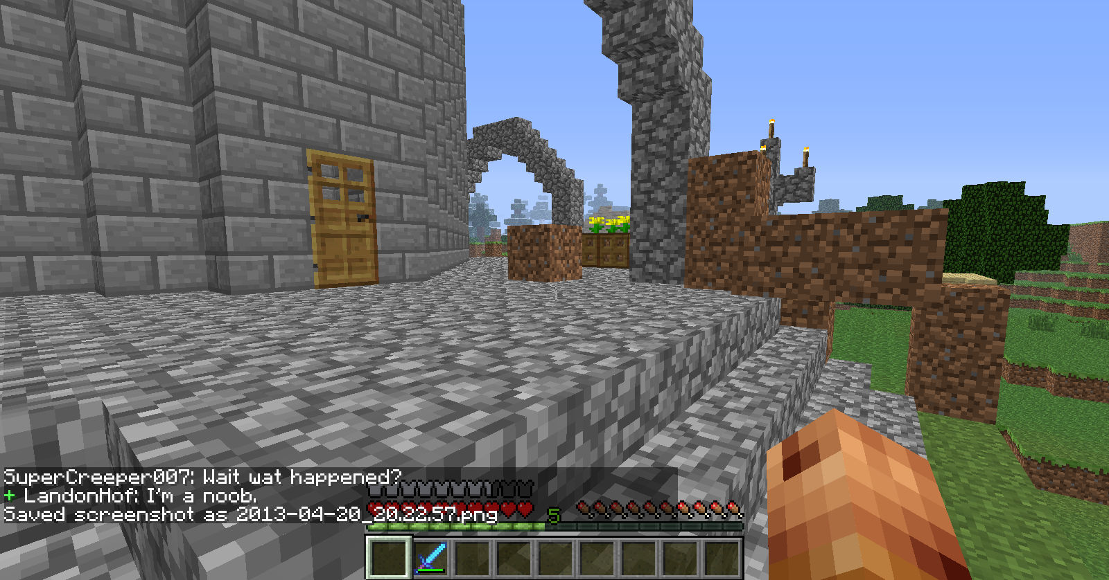 This is some of the damage he did to my build.