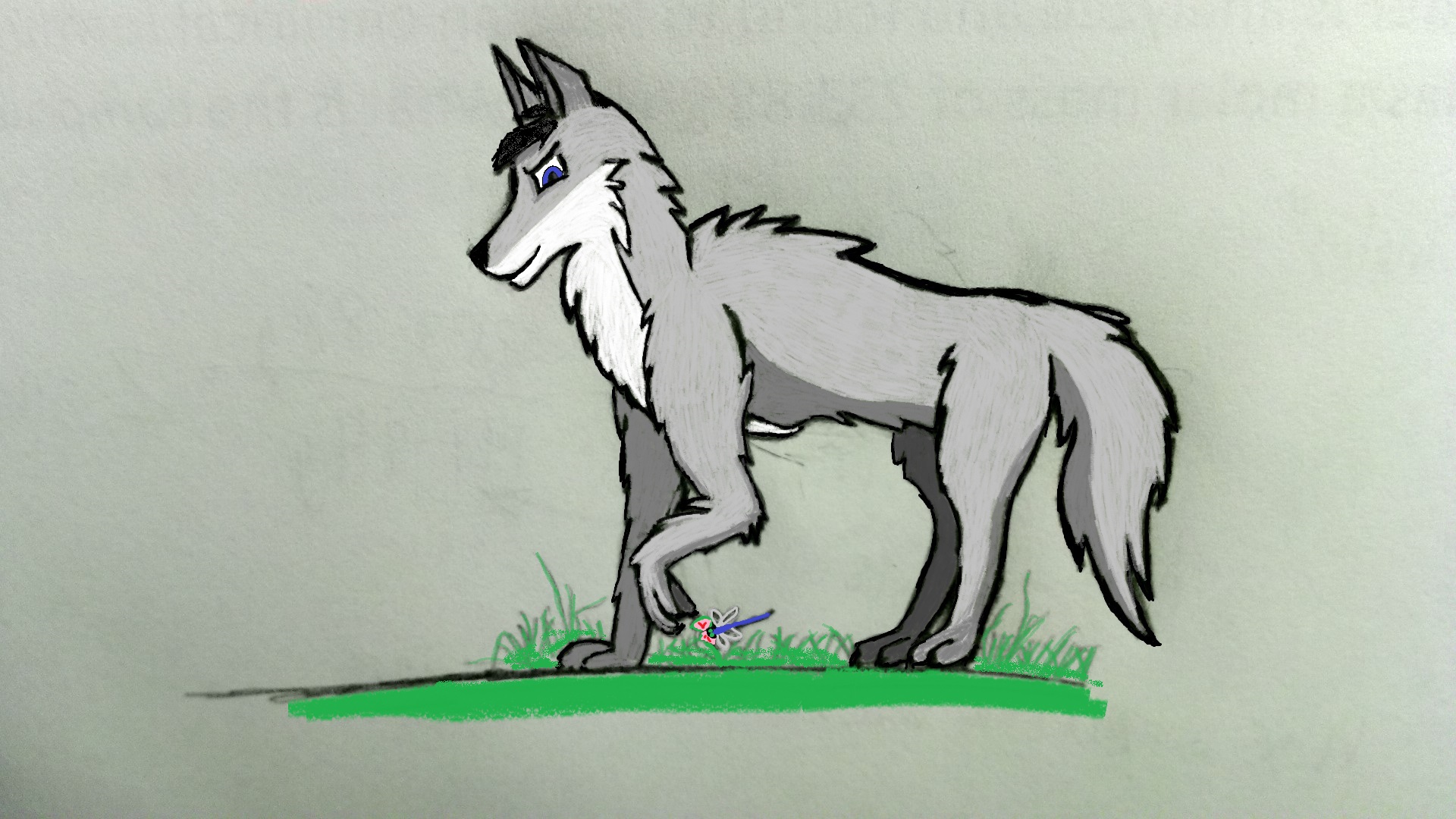 Just felt like drawing him this way too. Check my DeviantArt to see what he really looks like.