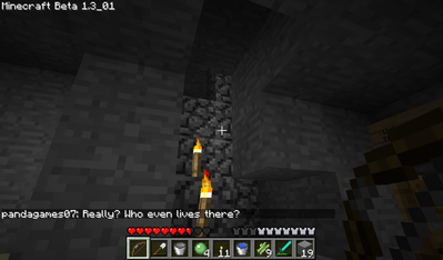 This is how he broke into my realm, by digging through my wall like this.