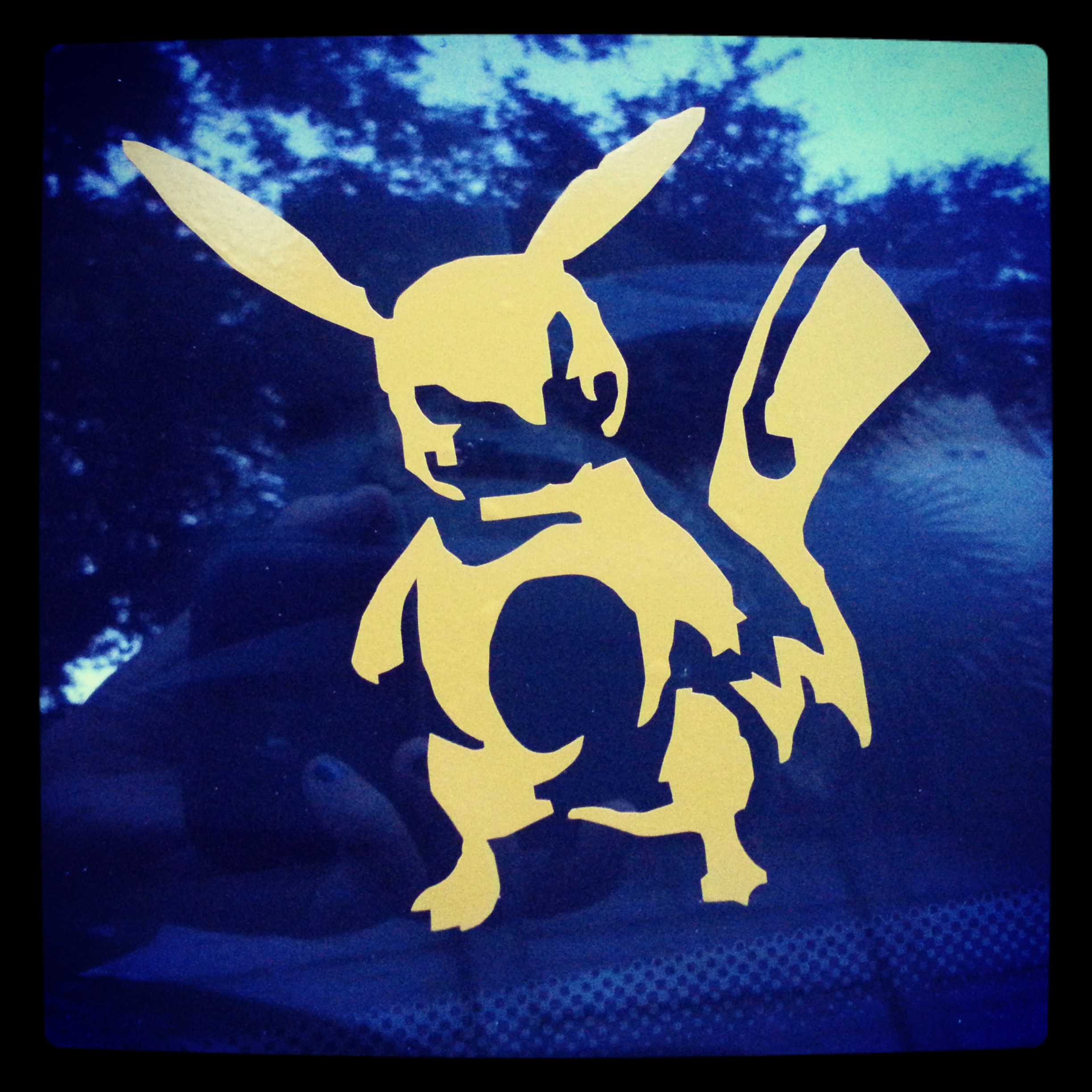My pikachu car decal lol