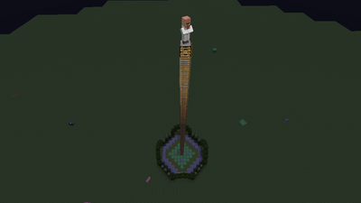 The player on top of the ladder triggers a pressure plate which lights up a lamp