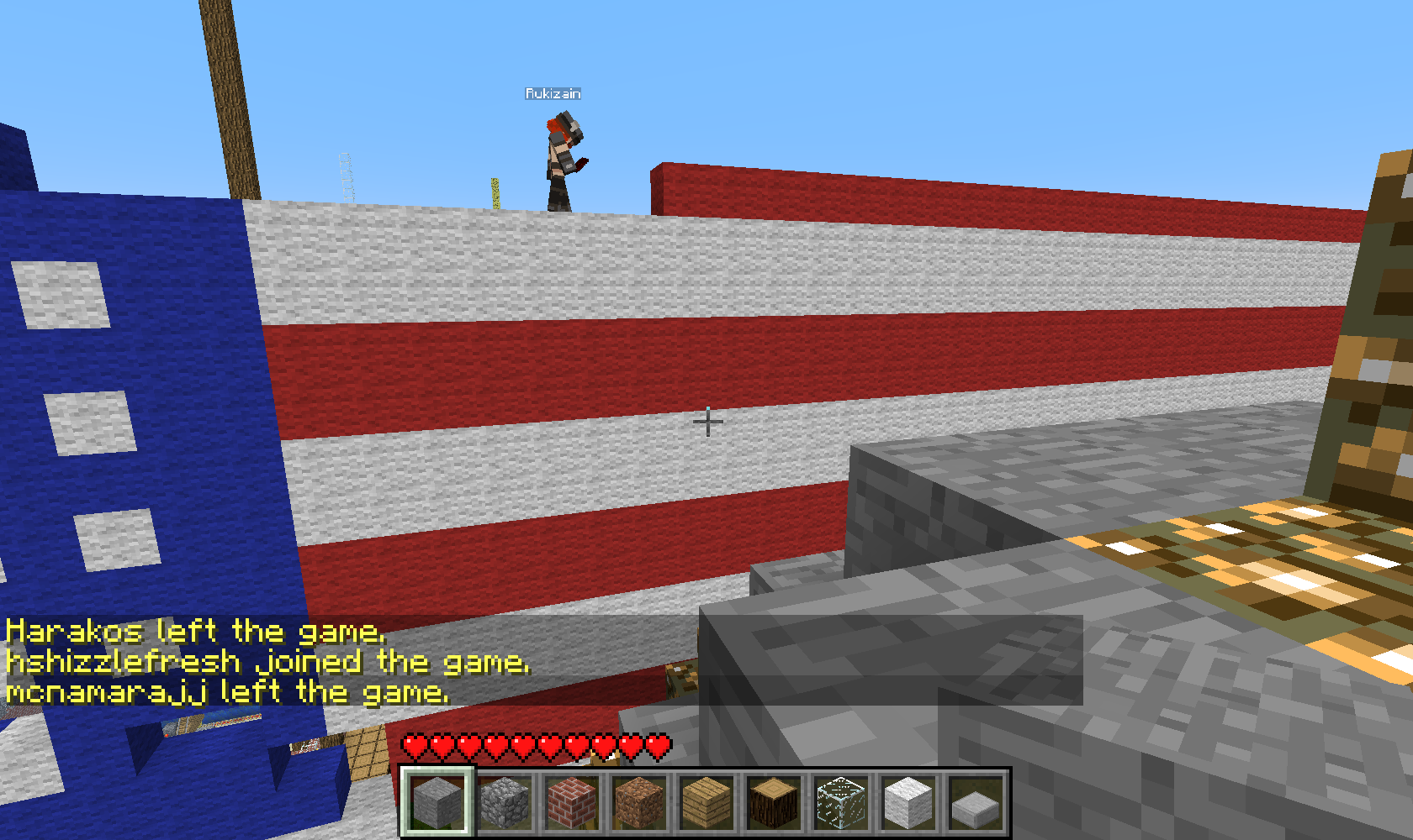 Destroying the flag...