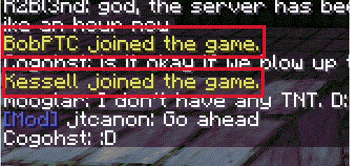 They joined JUST before the griefing began. Does anyone recognize either of these names?