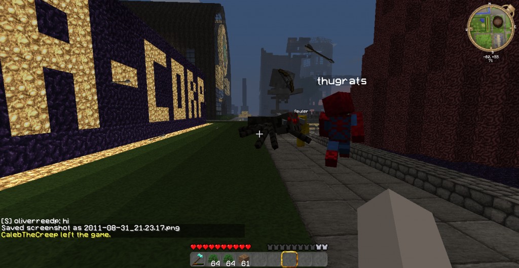 The customer, continuously being harassed  by the meanie, Thugrats