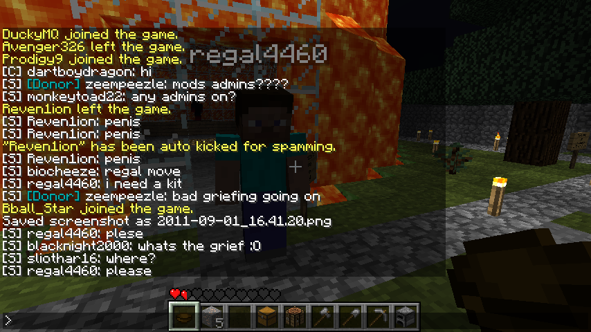 screen shot of event